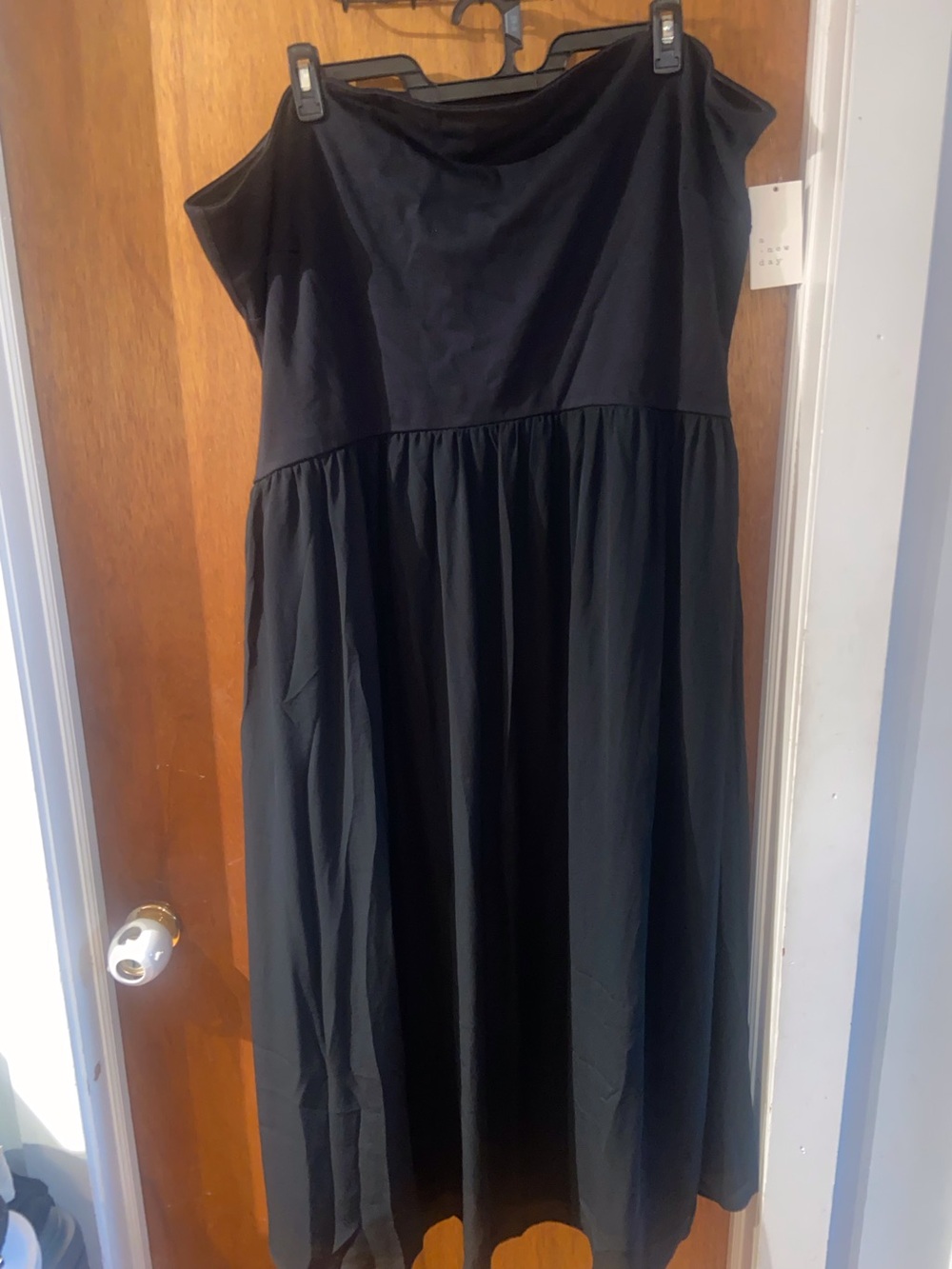 A New Day Black Sleeveless Midi Dress Size 4X NWT